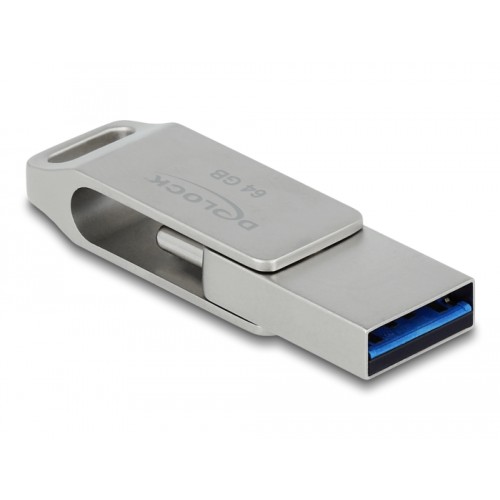 Delock USB 3.2 Gen 1 USB-C™ + Type-A Memory Stick 64 GB - Metal Housing