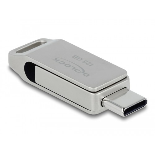 Delock USB 5 Gbps USB-C™ + Type-A Memory Stick 128 GB - Metal Housing