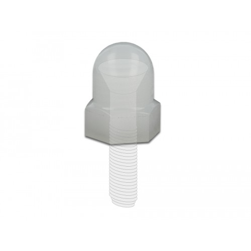 Delock Protective cap hexagon with inside thread for screw M5 natural 10 pieces
