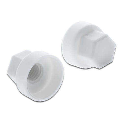 Delock Protective cap hexagon for screw M6 white 10 pieces