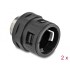Delock Conduit Fitting with brass external thread M32 black 2 pieces