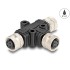 Delock M12 T-Splitter A-coded 4 pin 1 x female to 2 x female parallel connection