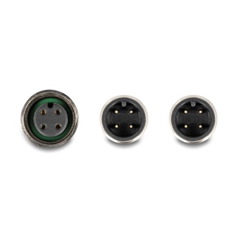 Delock M12 T-Splitter A-coded 4 pin 1 x male to 1 x male und 1 x female parallel connection