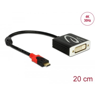 Delock Adapter USB Type-C™ male > DVI female (DP Alt Mode) 4K 30 Hz