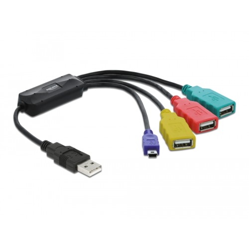 Delock USB 2.0 external 4 port Cable Hub
