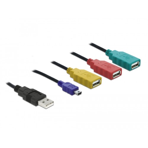 Delock USB 2.0 external 4 port Cable Hub