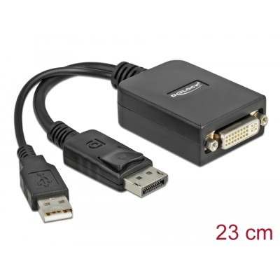 Delock Adapter DisplayPort 1.1 male  DVI female Active black