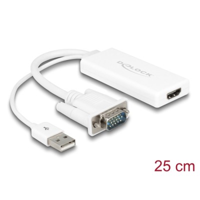 Delock VGA to HDMI Adapter with Audio white