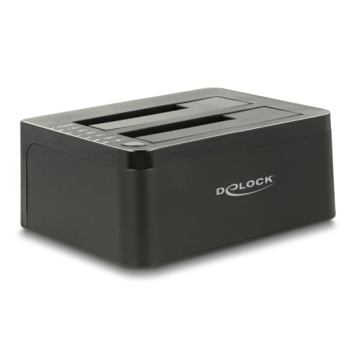 Delock USB 5 Gbps Dual Docking Station for 2 x SATA HDD / SSD with Clone Function