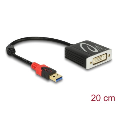Delock Adapter USB 3.0 Type-A male  DVI female