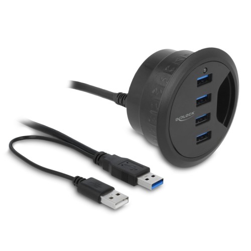 Delock In-Desk Hub 4 Port USB 3.0