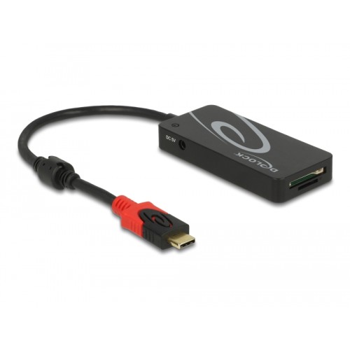 Delock External USB 3.1 Gen 1 Hub USB Type-C™ > 3 x USB Type-A + 2 Slot SD Card Reader black