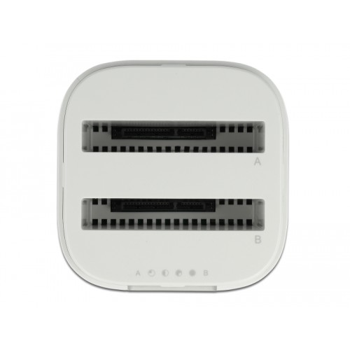 Delock USB Type-C™ 3.2 Docking Station for 2 x 2.5″ SATA HDD / SSD with Clone Function