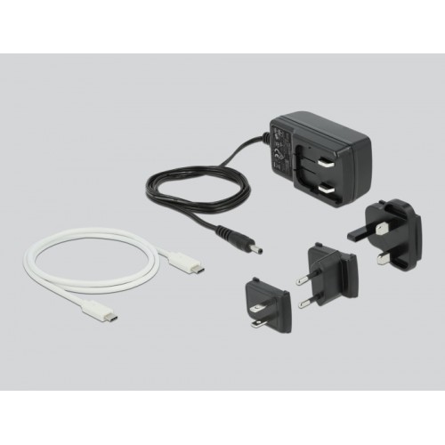 Delock USB Type-C™ 3.2 Docking Station for 2 x 2.5″ SATA HDD / SSD with Clone Function