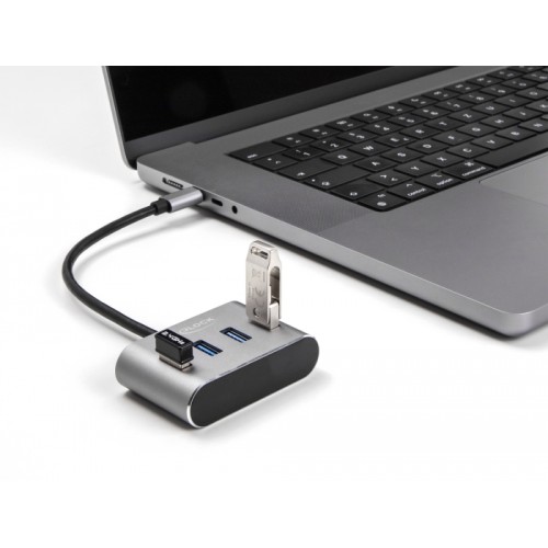 Delock 4 Port USB 3.2 Gen 1 Hub with USB Type-C™ connector – USB Type-A ports on top