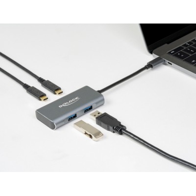 Delock External USB 3.2 Gen 2 USB Type-C™ Hub with 2 x USB Type-A and 2 x USB Type-C™ 2