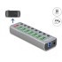 Delock USB 5 Gbps Hub with 7 Ports + 1 Fast Charging Port + 1 USB-C™ PD 3.0 Port with Switch and Illumination