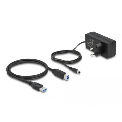 Delock USB 5 Gbps Hub with 7 Ports + 1 Fast Charging Port + 1 USB-C™ PD 3.0 Port with Switch and Illumination