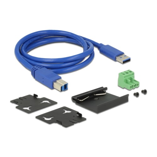 Delock External Industry Hub 7 x USB 3.0 Type-A with 15 kV ESD protection