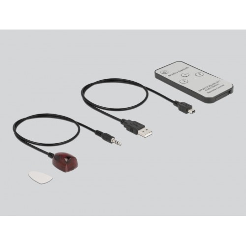 Delock S/PDIF TOSLINK Switch 3 In 1 Out with IR Remote Control and USB Powered