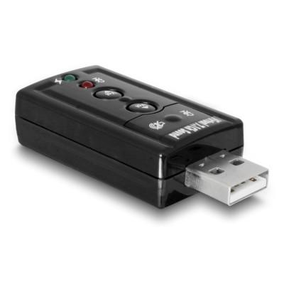 Delock External USB 2.0 Sound Adapter Virtual 7.1 - 24 bit / 96 kHz with S/PDIF