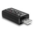 Delock External USB 2.0 Sound Adapter Virtual 7.1 - 24 bit / 96 kHz with S/PDIF