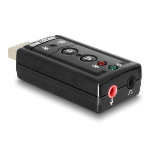 Delock External USB 2.0 Sound Adapter Virtual 7.1 - 24 bit / 96 kHz with S/PDIF