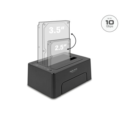 Delock USB Type-C™ 3.1 Docking Station for 2 x SATA HDD / SSD with Clone Function