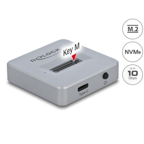 Delock M.2 Docking Station for M.2 NVMe PCIe SSD with USB Type-C™ female