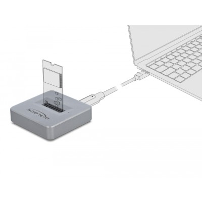 Delock M.2 Docking Station for M.2 NVMe PCIe SSD with USB Type-C™ female 2