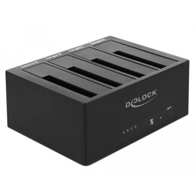 Delock USB 3.0 Docking Station for 4 x SATA HDD / SSD with Clone Function