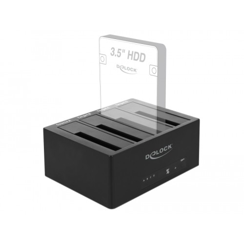 Delock USB 3.0 Docking Station for 4 x SATA HDD / SSD with Clone Function