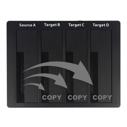 Delock USB 3.0 Docking Station for 4 x SATA HDD / SSD with Clone Function