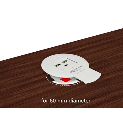 Delock USB Type-C™ Charger PD 85 W + Qualcomm Quick Charge 3.0 for table mounting 2