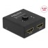 Delock HDMI 2 - 1 Switch bidirectional 4K 60 Hz compact