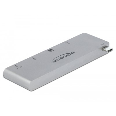 Delock 3 Port Hub and 2 Slot Card Reader for MacBook with PD 3.0 and retractable USB Type-C™ Connection 2