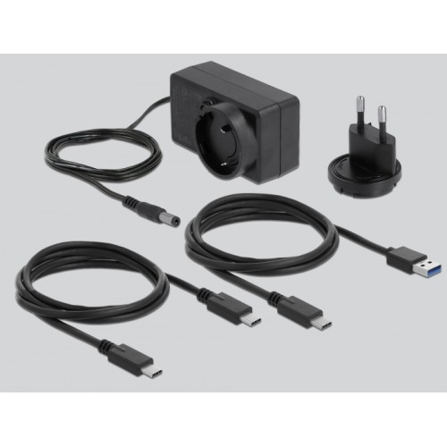 Delock USB Type-C™ Docking Station for 1 x SATA HDD / SSD transparent