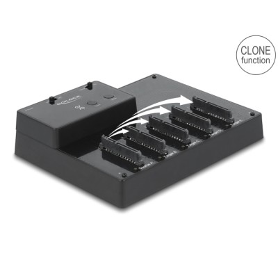 Delock USB 5 Gbps Docking and Clone Station for 5 x 2.5″ SATA HDD / SSD