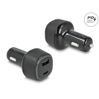 Delock Car charger USB Type-C™ PD 3.0 and USB Type-A with 63 W