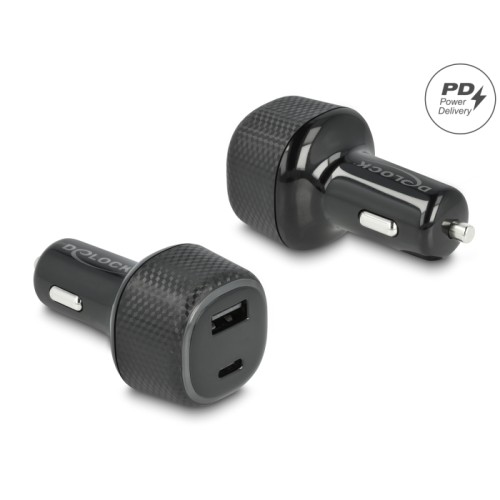 Delock Car charger USB Type-C™ PD 3.0 and USB Type-A with 63 W