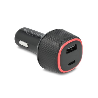 Delock Car charger USB Type-C™ PD 3.0 and USB Type-A with 63 W 2
