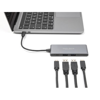 Delock 4 Port USB Type-C™ Hub with 2 x USB Type-A and 2 x USB Type-C™ 10 Gbps 2