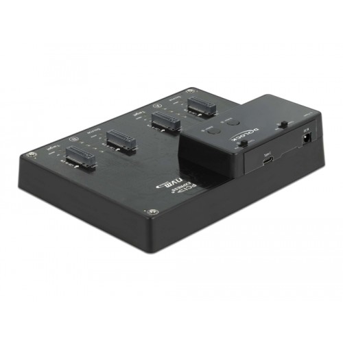 Delock M.2 Docking Station for 4 x M.2 NVMe PCIe SSD with Clone function