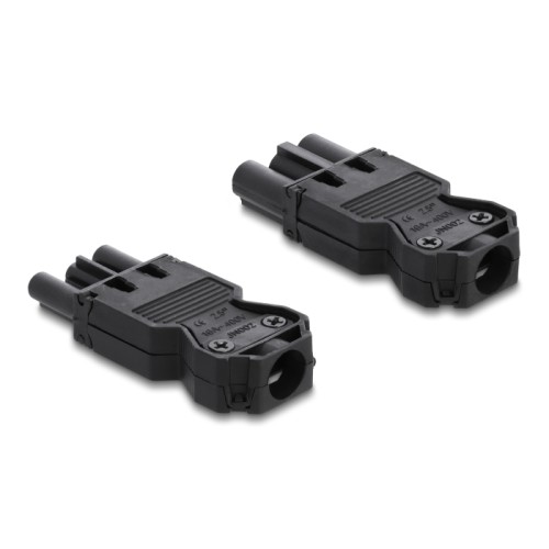 Delock Installation Connector 3-pole, screw terminal, black, 1 set