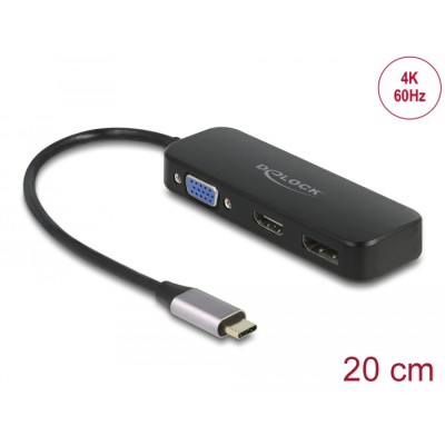 Delock USB Type-C™ Adapter zu VGA / HDMI / DisplayPort 4K 60 Hz