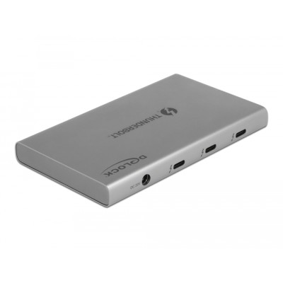 Delock Thunderbolt™ 4 Hub 3 Port with additional SuperSpeed USB 10 Gbps Type-A Port - 8K 2