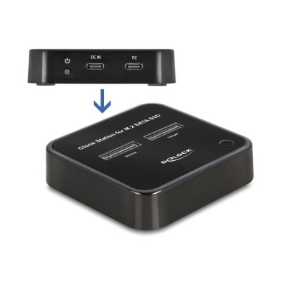Delock M.2 Docking Station for 2 x M.2 SATA SSD with Clone function 2