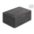 Delock USB Dual Docking Station for 2 x SATA HDD / SSD with Clone Function and Card Reader + additional USB Port