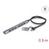 Delock 7 Port Slim USB Hub with USB Type-C™ or USB Type-A to 1 x USB 5 Gbps Type-A + 6 x USB 2.0 Type-A