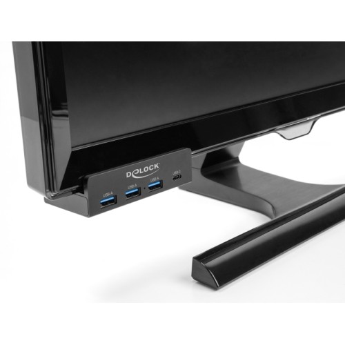 Delock External USB 5 Gbps 4 Port Hub 3 x USB Type-A and 1 x USB Type-C™ with Locking Screw